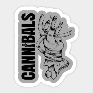 CANNIBALS - Zombie Hand (Black) Sticker